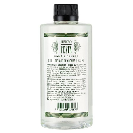 REFIL DE DIFUSOR DE AROMAS FESTA  250ML - HERBO