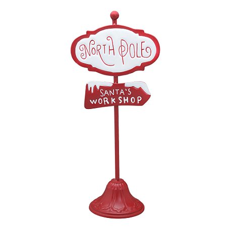 ENFEITE PLACA NATALINA SANTA WORK SHOP - 46,5cm