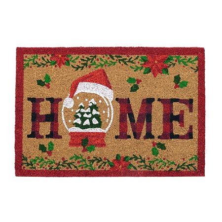 CAPACHO HOME NATALINO EM FIBRA DE COCO 60X40CM