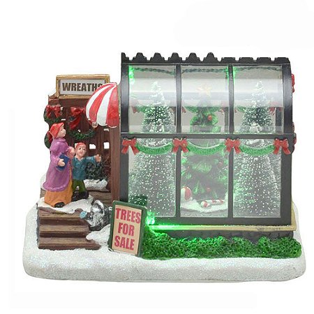 VILA NATALINA COM LUZ LOJA DE ARVORE DE NATAL 11,5X16CM