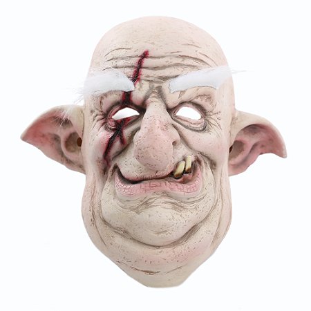MASCARA VELHO DUENDE FANTASIA HALLOWEEN 25CM