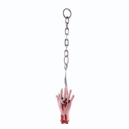 MEMBRO MAO FURADA NO GANCHO COM SANGUE PARA PENDURAR 60CM
