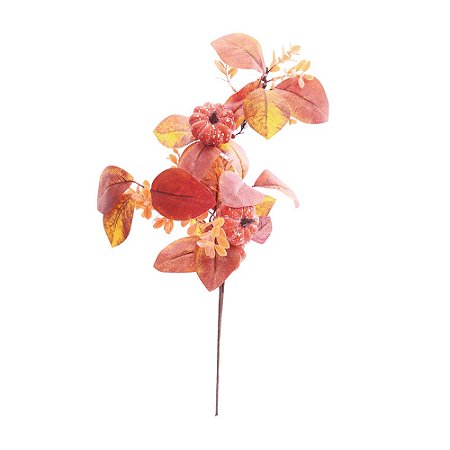 GALHO DECORATIVO ABOBORAS E FOLHAS HALLOWEEN