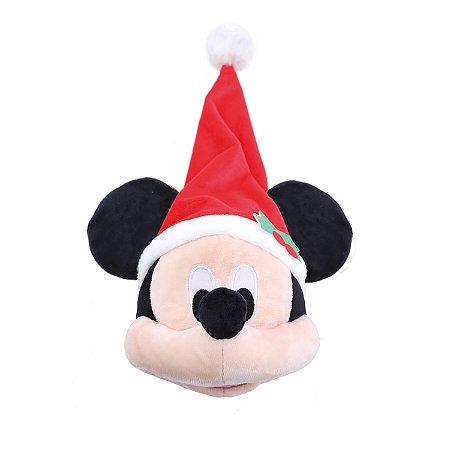 PELUCIA CABECA MICKEY MOUSE COM GORRO 20CM DISNEY