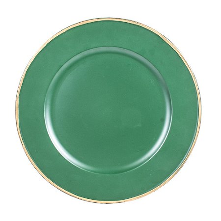 SOUSPLATNATALINO  C/BORDA TRABALHADA VRD/OUR 33CM