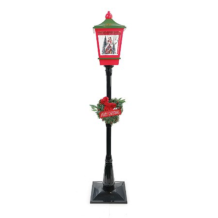 POSTE DECORATIVO NATALINO COM LUZ E SOM BIVOLT 184CM