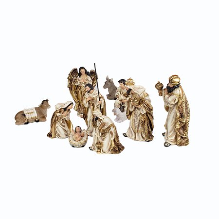 PRESEPIO NATALINO EM RESINA MRC/OUR KIT C/11 PC