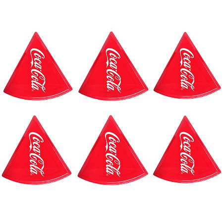 KIT 6 PRATOS DE PIZZA COCA-COLA 22CM HAUSKRAFT