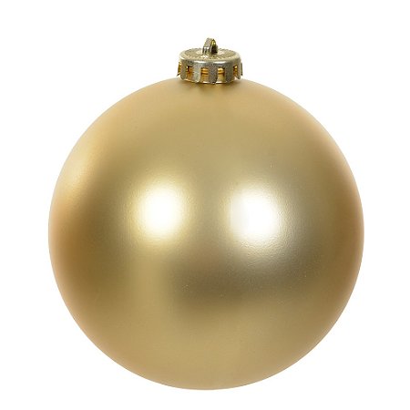 BOLA NATALINA FOSCA NO TUBO COM 1 UN DOURADO 12CM FLORARTE