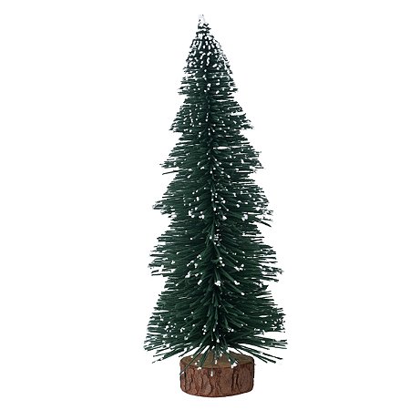 MINI ARVORE NATAL X42 VERDE E BRANCO COM FLOCOS C/LED 25,5CM