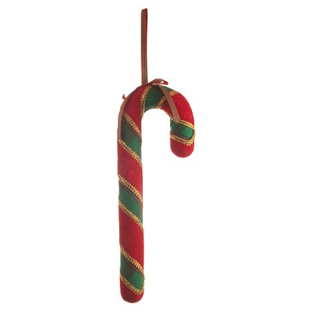 ENFEITE DE NATAL BENGALA VERMELHO E VERDE 52X19CM FLORARTE