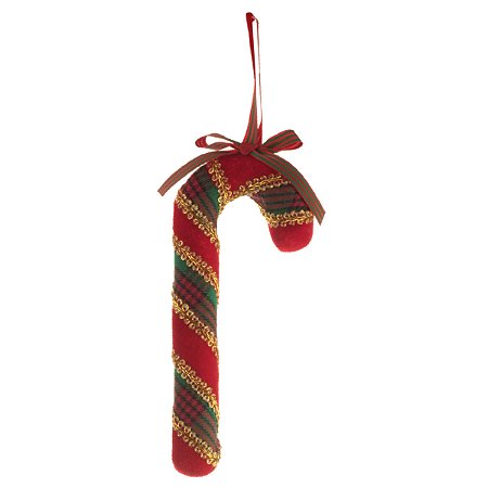 ENFEITE DE NATAL BENGALA VERMELHO E VERDE 17X7,5CM FLORARTE