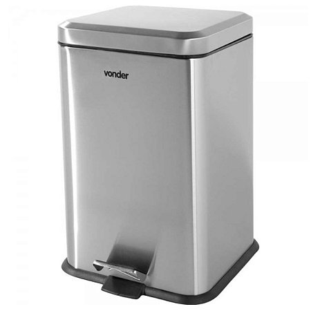LIXEIRA RETANGULAR 20L INOX VONDER