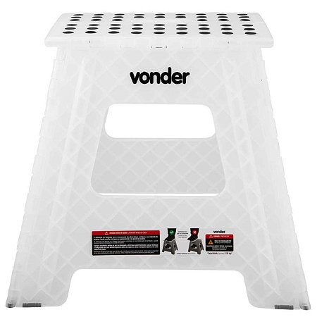 BANQUETA PLASTICA DOBRAVEL 360MM INCOLOR VONDER
