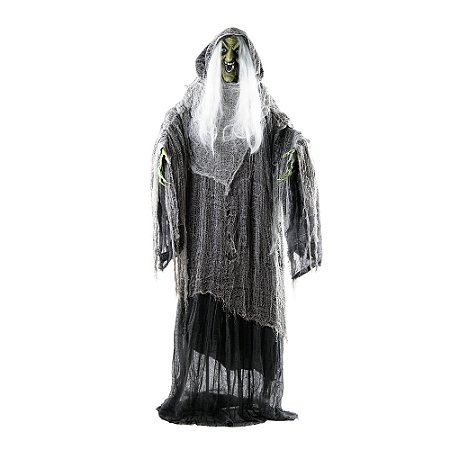 BONECO BRUXA SELINA 188CM COM LUZ E SOM HALLOWEEN