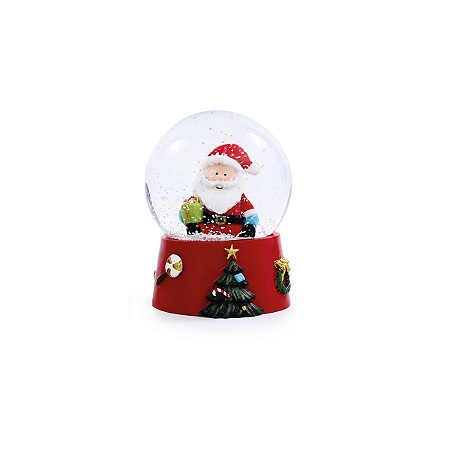 GLOBO AGUA NATALINO DECOR PAPAI NOEL EM RESINA  9cm