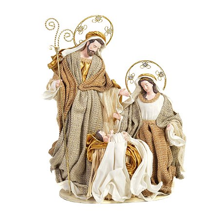 SAGRADA FAMILIA DECORATIVA NATALINA VDC/BCO 47cm