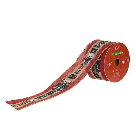 FITA ARAMADA LINHO C/COSTURA COLORIDO 6,3cmX9,14M FLORARTE
