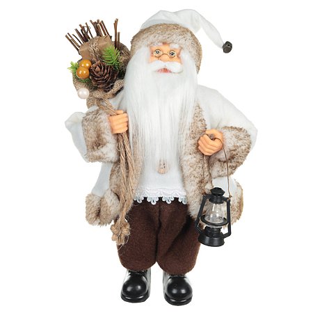 PAPAI NOEL EM PE COM LANTERNA 30CM FLORARTE