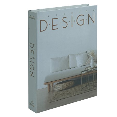 CAIXA LIVRO MDF DESIGN CINZA 31,5CM FLORARTE