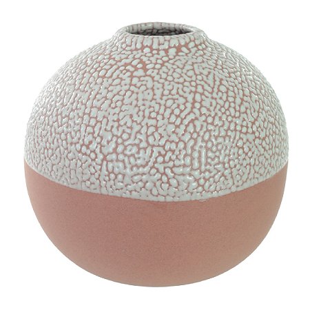 VASO DECORATIVO EM CERAMICA TERRACOTA 7,3X7,8X7,8CM FLORARTE