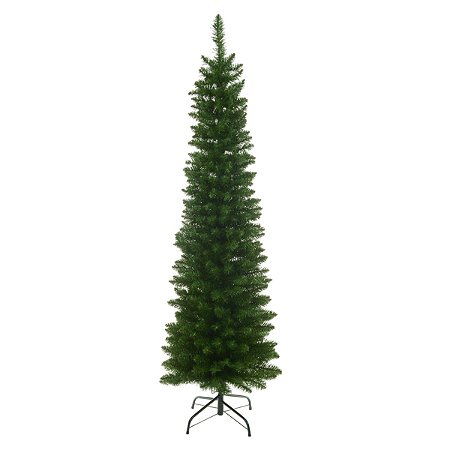 ARVORE NATAL BOSTON SLIM 350 TIPS C/BASE VERDE 1,8M FLORARTE