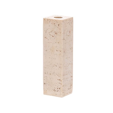 VASO EM POLIRRESINA SOLITÁRIO BEGE MART 6,5cm