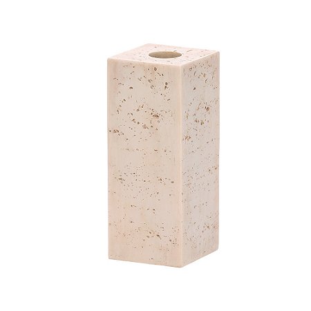 VASO EM POLIRRESINA SOLITÁRIO BEGE MART 6,5cm
