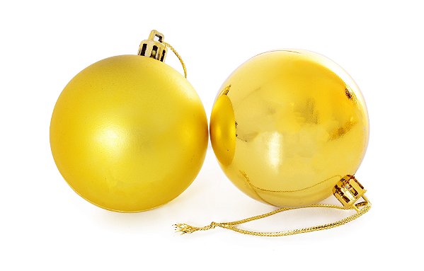 CJ 05 BOLAS DE NATAL MISTA DECORATIVA DOURADO 8CM