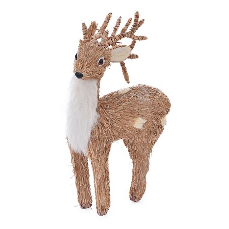 ENFEITE RENA NATALINA DECORATIVA PINTAS 1PC 19X9X32CM