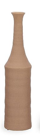VASO EM CERAMICA ESTILO GARRAFA BEGE MART 47CM