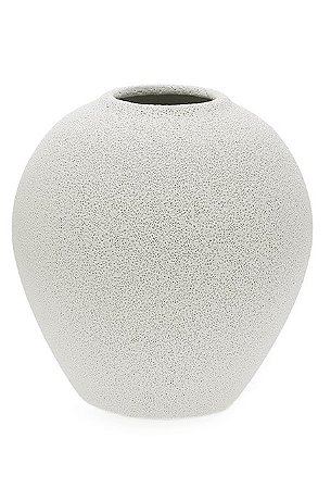 VASO EM CERAMICA RUSTICO OFF WHITE MART 26CM