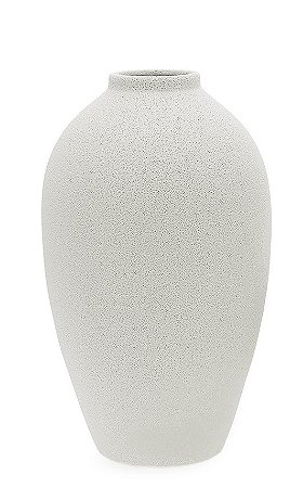 VASO EM CERAMICA RUSTICO OFF WHITE MART 42CM