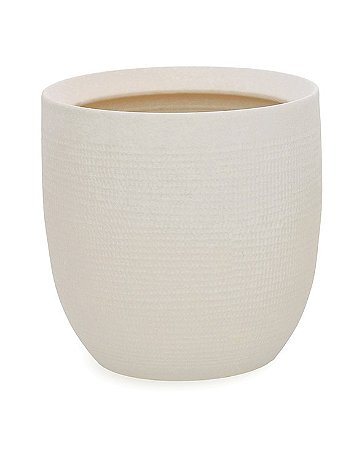 CACHEPOT EM CERAMICA OFF WHITE MART 23,5 CM