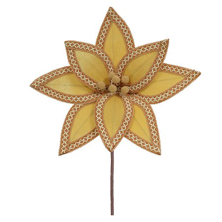 BICO DE PAPAGAIO AVELUDADO BEGE 28CM FLORARTE