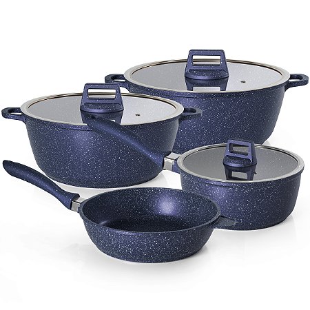 JOGO DE PANELAS 4 PECAS MODA DO CHEF - GRANIFLON AZUL
