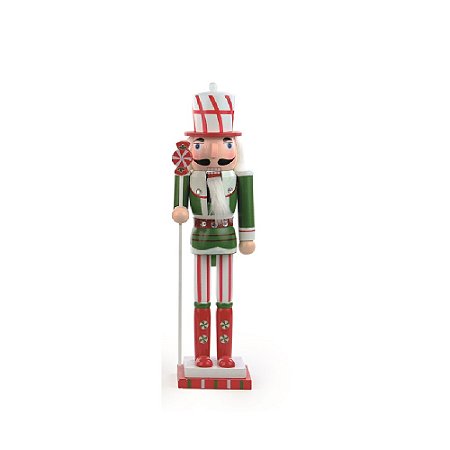 SOLDADO QUEBRA NOZES EM MADEIRA CANDY 40cm C/1 UN