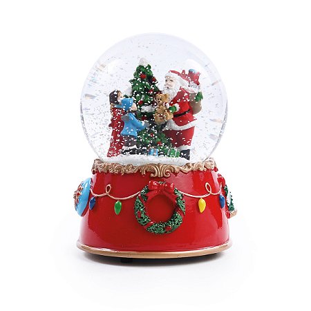 GLOBO AGUA MUSICAL NATALINO CRIANCAS E NOEL CLR 14CM