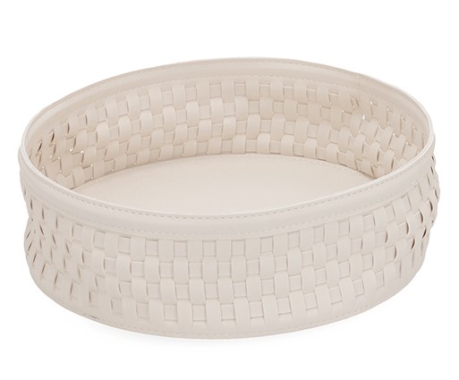 CENTRO DE MESA EM PU OFF WHITE MART 25CM