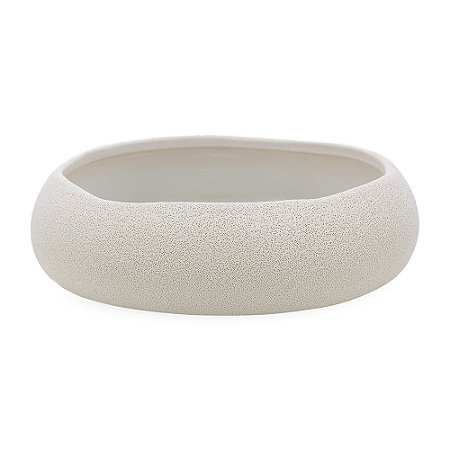 CENTRO DE MESA EM CERAMICA OFF WHITE MART 34cm