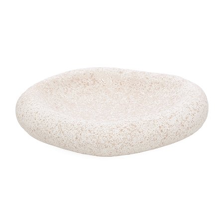 CENTRO DE MESA ORGANICO EM CERAMICA OFF WHITE MART 30cm