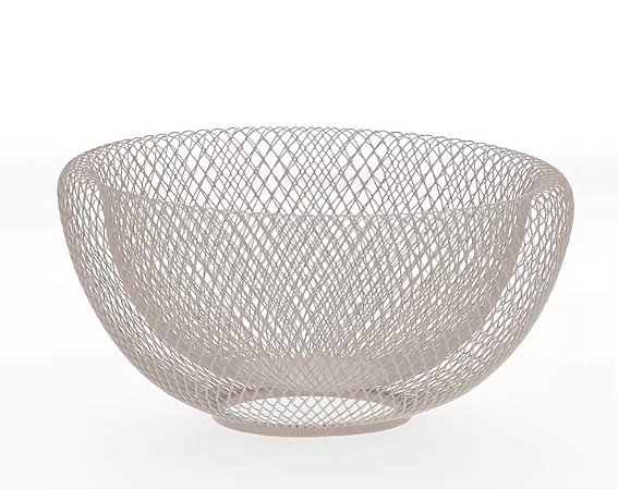 CENTRO DE MESA EM METAL CINZA MART 23,5CM
