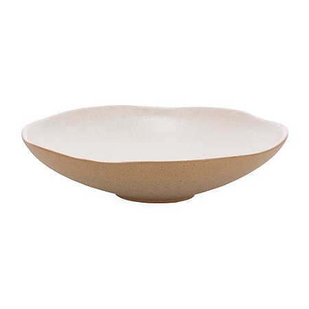 CENTRO DE MESA ORGANICO EM CERAMICA OFF WHITE MART 38,5cm