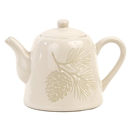 CHALEIRA DECOR PINHA NATALINA RUSTICA EM CERAMICA  19CM
