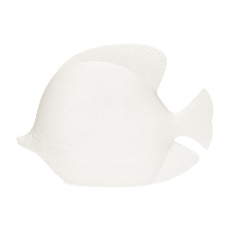 ESCULTURA PEIXE EM POLIRRESINA OFF WHITE MART 34,5cm