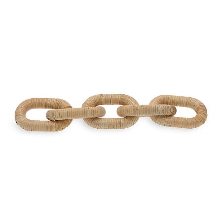 ESCULTURA CORRENTE EM RATTAN NATURAL MART 46,5cm