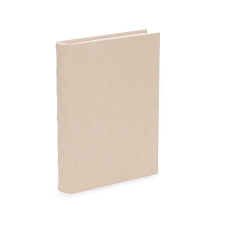 LIVRO-CAIXA EM MDF COM REVESTIMENTO EM PU BEGE MART