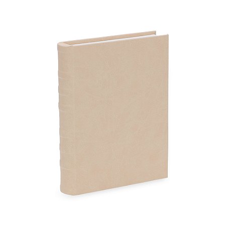 LIVRO-CAIXA EM MDF COM REVESTIMENTO EM PU BEGE MART