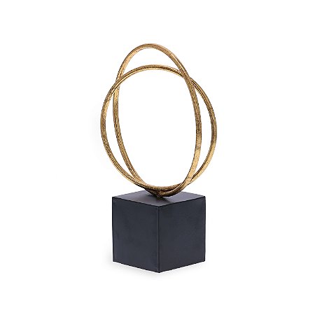 ESCULTURA EM METAL DOURADO MART 33,5CM