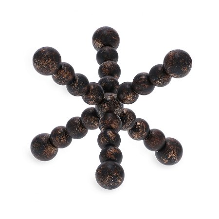 ESCULTURA EM METAL PRETO E DOURADO MART
